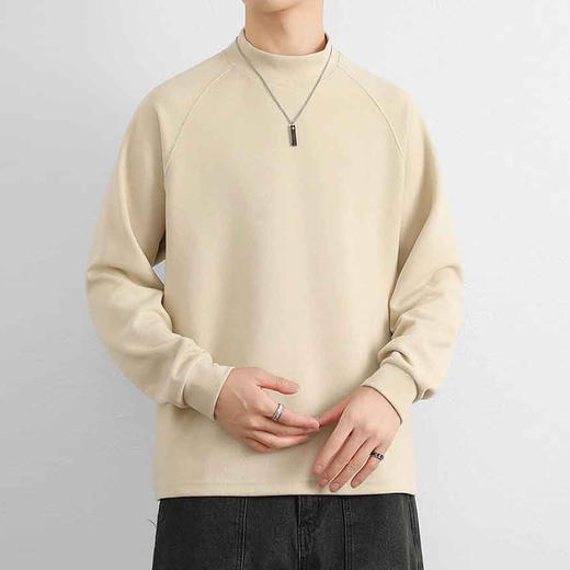 裁缝学苑MQ73德绒打底衫纸样男装加绒内搭双面绒男长袖卫衣半高领上衣样板 商品图2