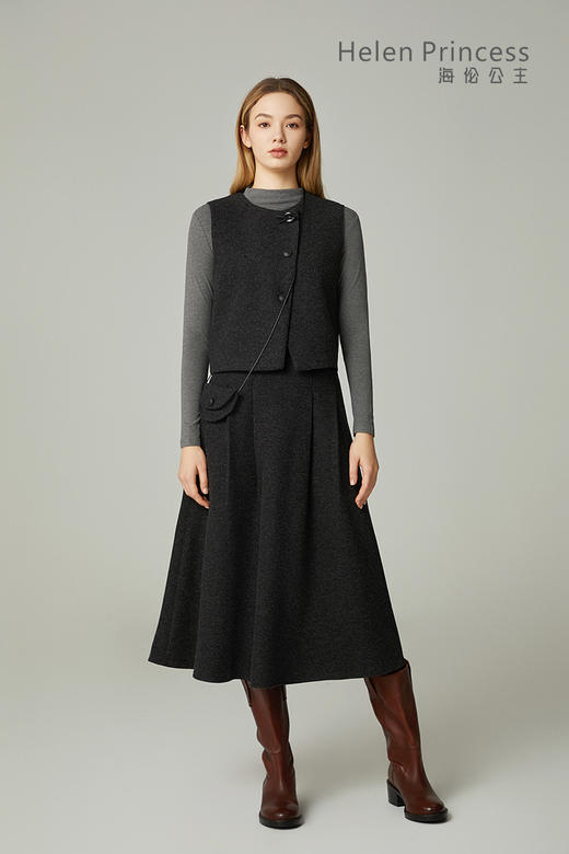 文艺风马甲套装裙 商品图1