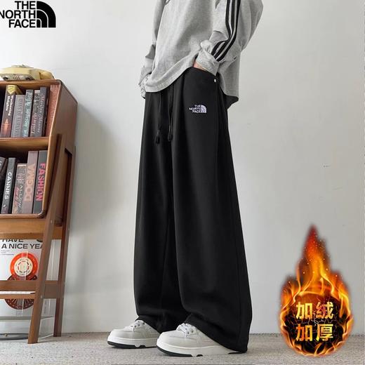 D122105冬季新款男士高品质加绒加厚百搭休闲卫裤阔腿裤 商品图6