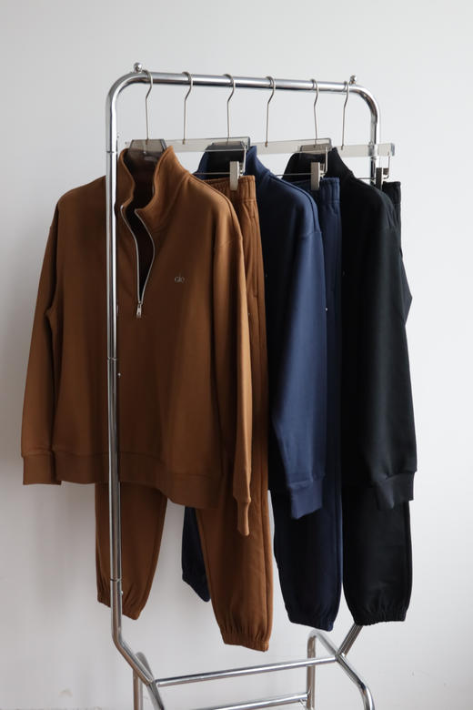 AL0 半拉链加绒套装 立领卫衣 卫裤 WY010 WK851 商品图3