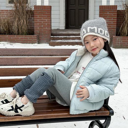 艾摩贝贝2025冬季新品儿童抗风保暖棉衣简约方格立领棉服外套上衣【加绒】 商品图1