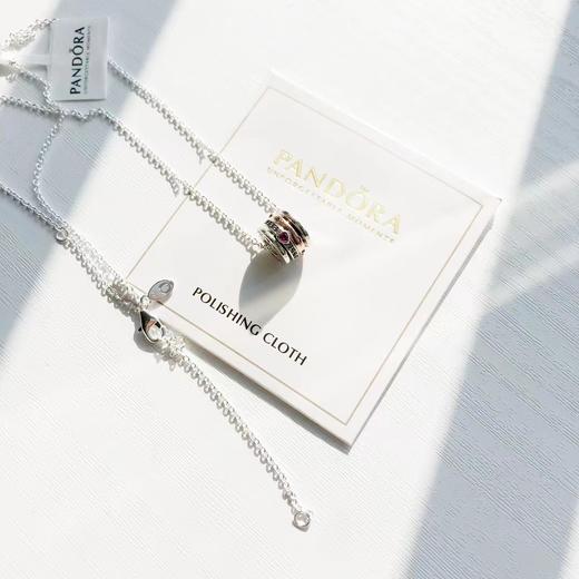 D122177迷你心形设计转运珠密语筒项链长度可调节 商品图2