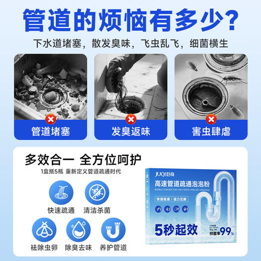 巨奇-高速管道疏通泡泡粉80g*2包/盒 商品图2