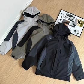 D122173拼色冬季户外防风防泼水保暖三防棉服外套