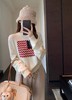 D122121美式氛围感波浪纹爱心图案圆领百搭毛衣 商品缩略图3