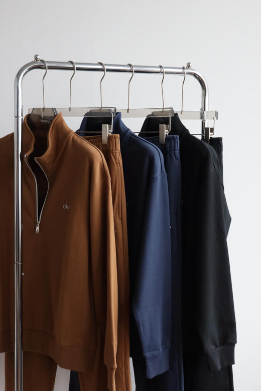 AL0 半拉链加绒套装 立领卫衣 卫裤 WY010 WK851 商品图4