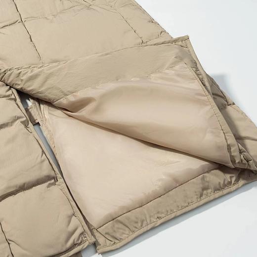 D122124冬季长款加厚保暖卡其色棉服女小众设计款棉衣面包服外套 商品图5