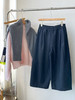 【自由自在】噢蜜ooomeooo松紧腰毛呢九分宽腿时髦裤 商品缩略图10