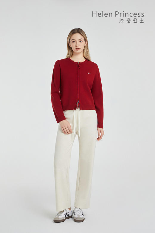 双拉链圆领宽松上衣 商品图2