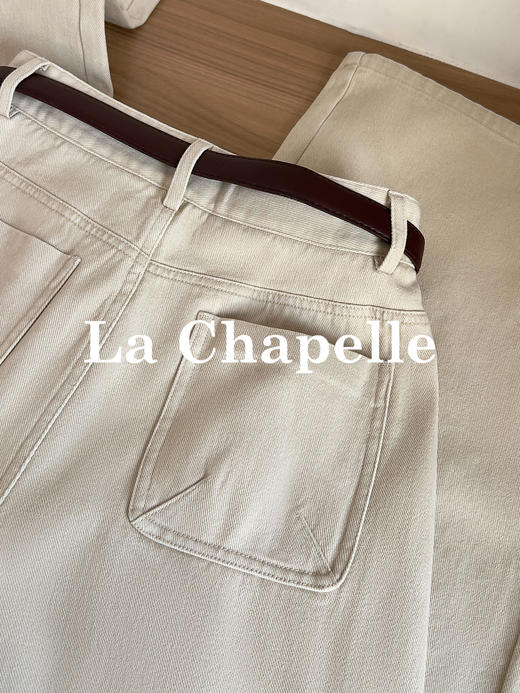 会员福利【深冬裤王】拉夏贝尔/La Chapelle版型超正2色修腿神裤窄腿直筒牛仔裤加绒保暖超百搭（附腰带） 商品图8