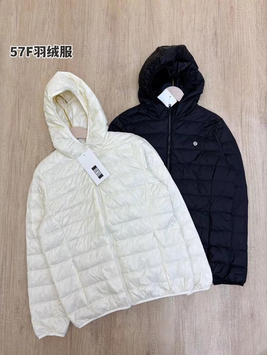 D122140女士轻暖系列连帽白鸭绒夹克式羽绒服 商品图9