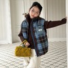 艾摩贝贝2025冬季男女童百搭加厚马甲保暖复古厚实格子坎肩10% 羊毛加持！ 商品缩略图0