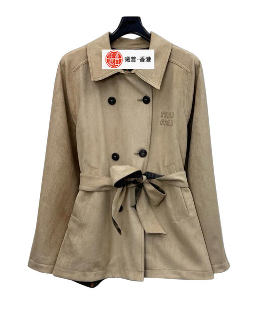 女款绒皮双面穿风衣外套zh017 商品图0