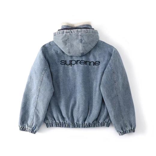 D122153牛仔羊羔毛夹克外套男女同款牛仔棉服 商品图7