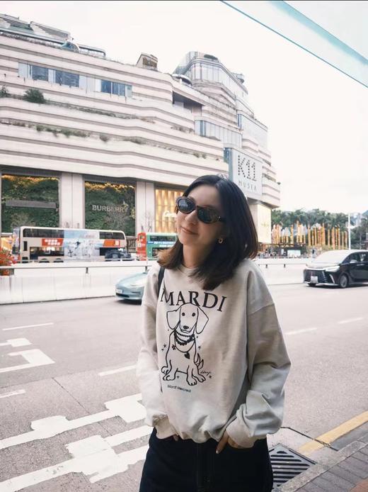 D122147正脸珍珠小狗卫衣女韩版腊肠狗圆领上衣 商品图10