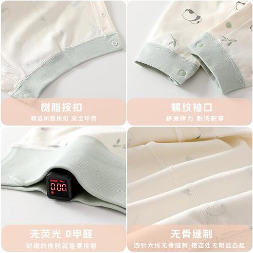 婴幼儿纯棉高腰护肚秋裤新生儿春秋衣服宝宝打底大PP裤子免脱裤子 商品图1