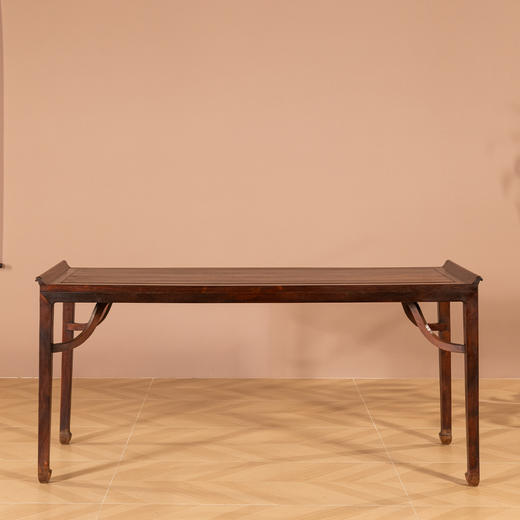 清代  红木霸王枨马蹄腿翘头画桌 商品图3