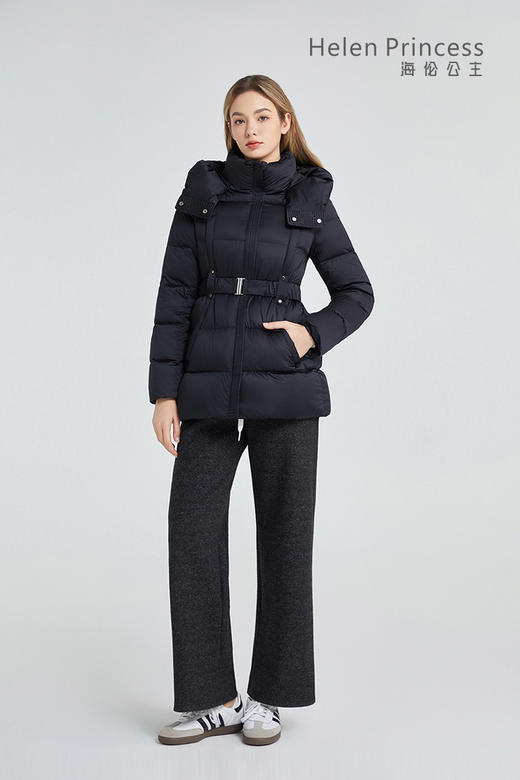 气质收腰连帽羽绒服 商品图6