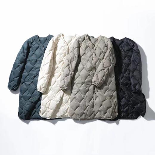 丁摩 U家新款女装90白鸭绒轻薄羽绒服中长款高级轻型圆领秋冬羽绒内胆5ZF-268 商品图0