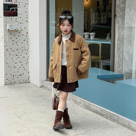 直发【喜慕5288】拉德色系的中大女童外套，加厚绒棉外套 商品图8