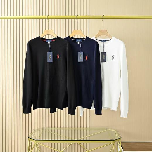 啦fu劳伦 男装 经典版圆领提花针织长袖T恤打底衫 商品图1