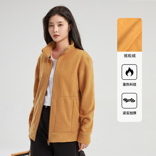 丁摩摇粒绒外套男女同款秋冬加厚保暖立领双面运动户外抓绒上衣ALW330 商品图1