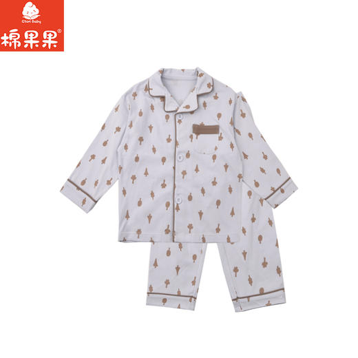 棉果果春季新品男宝满印柔软舒适5A抗菌纯棉对开套装M111304226022 商品图1