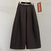 百媚生 毛呢裤女加厚七分裤阔腿裤保暖女裤5111 商品缩略图3