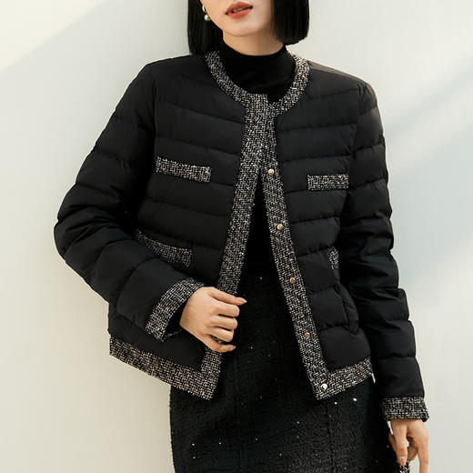 丁摩三防小香风95白鹅绒羽绒服 廓形显瘦鹅绒服 女装新款ALW50907 商品图2