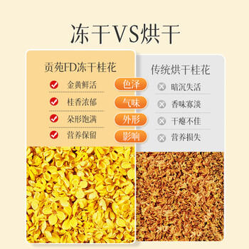 贡苑特级桂花茶【高档冻干】头茬新花桂林鲜金桂花干泡酒搭菊花茶30g /水饮冲调 /代用茶/花草茶/养生茶 /花草/草木茶 商品图6