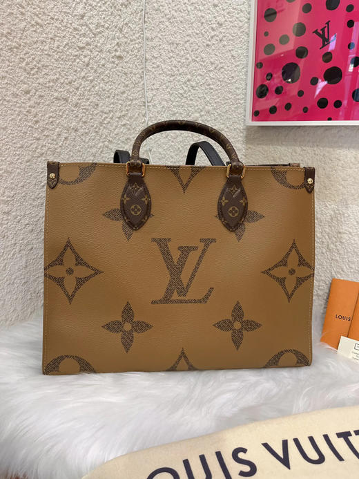 LV on the go 中号 老花拼色 单肩包😼 商品图1