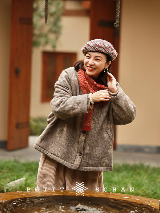 PETIT SCHAN小闪 CLO#1000 Blossom 芳华 意大利提花绵羊毛棉服秋冬外套 商品图2