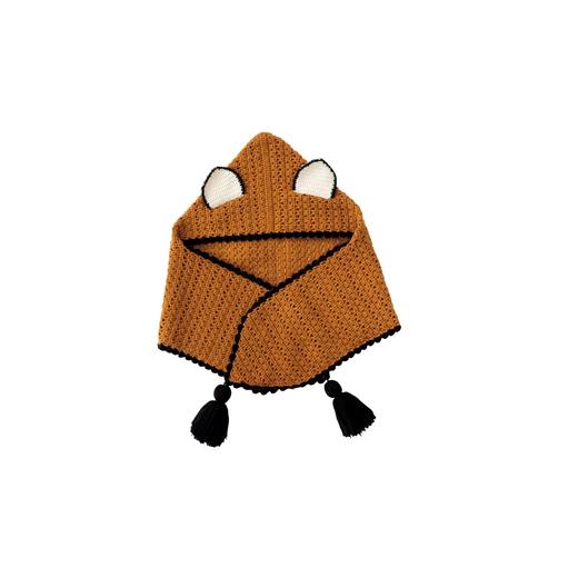 苏苏姐家狐狸连帽围巾手工diy编织钩针莫兰迪4毛线团围巾材料包 商品图4