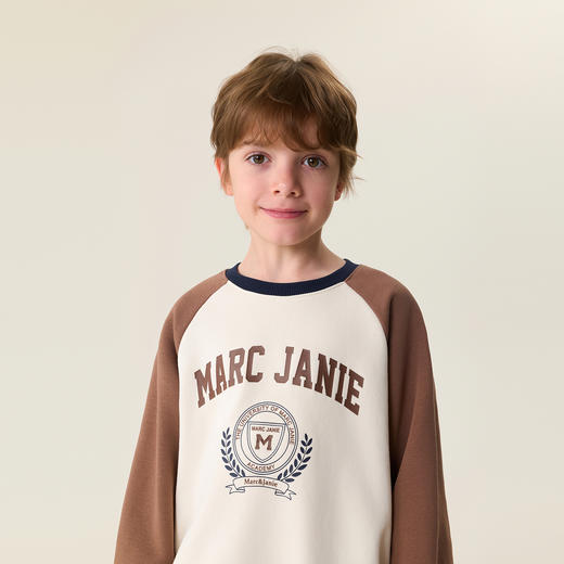 马克珍妮复古学院男童拼色卫衣2026年春装新款560062 商品图2