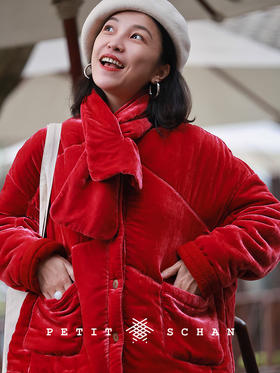 PETIT SCHAN小闪 CLO#1005 Coloured-Cloud Brocade Robe 云锦衣 真丝丝绒羊毛新中式新年棉服