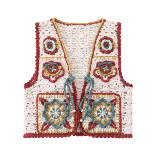 苏苏姐家云锦马甲手工diy钩针自制上衣粗羊毛线编织毛线团材料包 商品图4