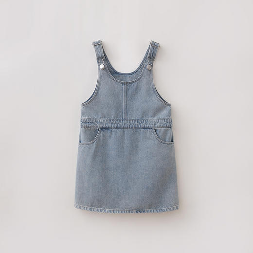 马克珍妮复古牛仔女童A版背带裙2026年春装新款560202 商品图1