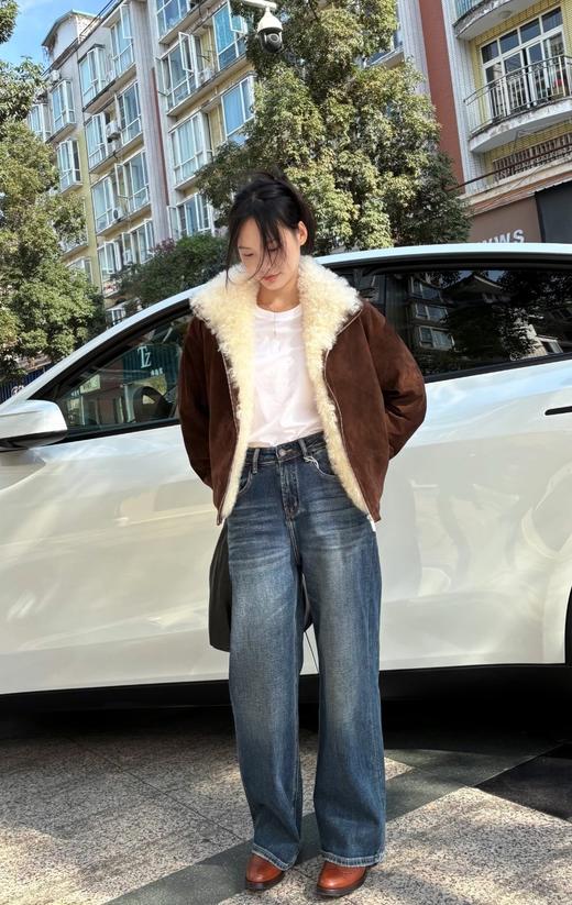 一店k （牛货 真丝羽绒裤！）加绒还这么有版型的裤子！焊我腿上！御寒羊毛真丝羽绒弹力发热一体宽松阔腿牛仔裤 商品图1