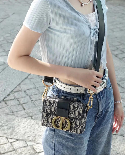 Dior 蒙田 mini 老花拼皮 box 盒子包 商品图2