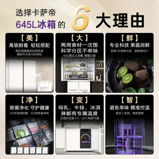 卡萨帝（Casarte）冰箱 BCD-645WGCTDM7Y9U1 商品图10