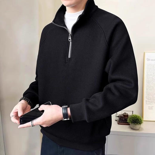 裁缝学苑MQ72男士半拉链卫衣纸样男装新款打底衫套头立领上衣样板图纸 商品图3