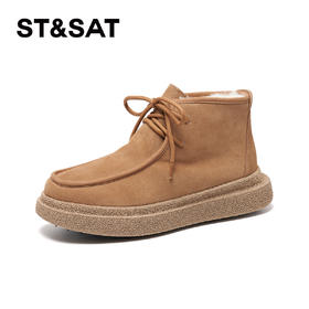 星期六男士复古百搭厚绒保暖雪地靴SSD412A551
