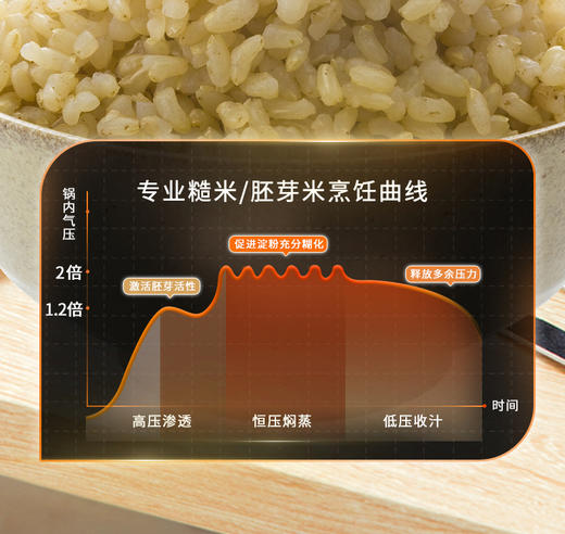 【同行精选】智能煮饭锅，专为糙米设计，胚芽米、精白米全能煮，6L家用容量，让古老谷物重获新生 商品图2