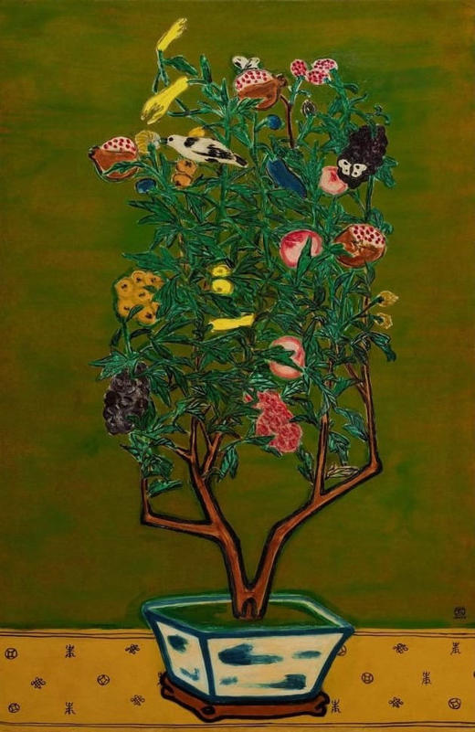 独角鹿西洋古董2018年中国台湾耿画廊授权制作出品著名旅法艺术家常玉签名创作限量版画作品《含华吐瑞》 商品图2