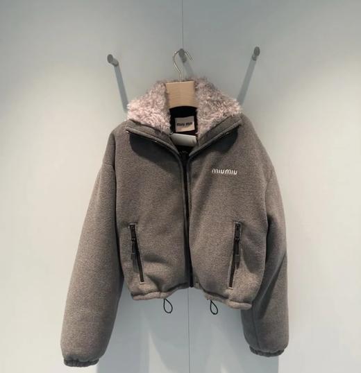 重磅渠道  miu摇粒绒毛领鹅绒服 白鹅绒短款羽绒服  皮草翻领 商品图2