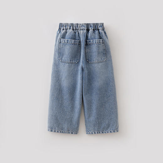 马克珍妮时尚有型男童纯棉牛仔阔腿裤2026年春装新款560070 商品图2