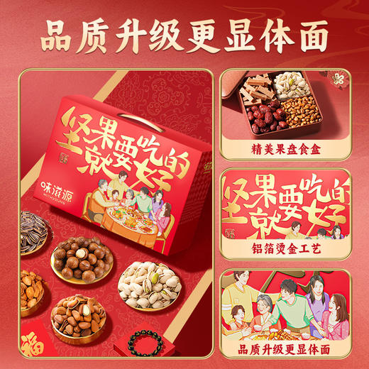 2026味滋源坚果礼盒核桃红枣松子巴旦木零食福利采购年货礼盒集采 商品图3
