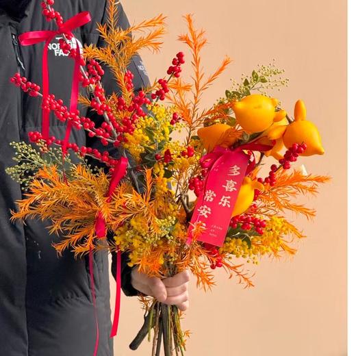 梵汀花园-北美冬青千层金元旦·迎新纳福瓶花/束（不含瓶） 商品图1
