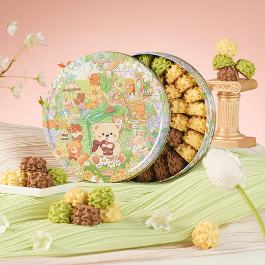 悠享时（YOTIME）黄油曲奇饼干礼盒-小花小熊350g 商品图6
