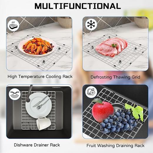 美国 TORIBIO 食品级304不锈钢水槽沥水网格 厨房多功能收纳架 商品图6